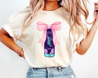 Alani Nu Cosmic Stardust Shirt: Pink Bow Energy Drink Tee