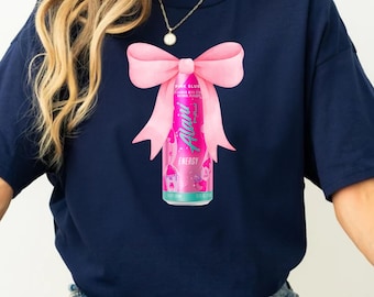 Alani Nu Pink Bow Shirt: Coquette Energy Drink Tee