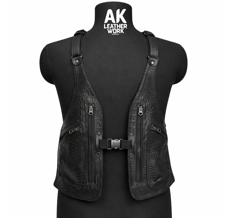 Handgefertigte PU-Leder-Schultertasche | Harness Allzwecktasche | Anti ...