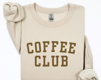 Sudadera COFFEE CLUB / Cuello redondo acogedor para amantes del café