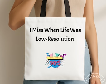Bolsa de tela nostálgica de los 90, regalo retro