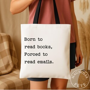 Born to Read Tote Bag, Book Lover Gift