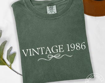 Vintage 1986 T-Shirt, 40th Birthday Minimalist Tee