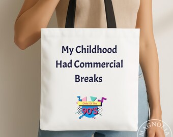 Bolso tote nostálgico de los 90, estilo retro millennial