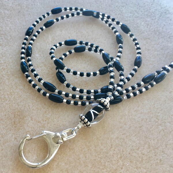 Beaded ID Lanyard, Lanyard for ID Badge