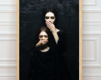 Enseñando el Silencio // Lámina Feminista: Decoración de Libros de la Academia Oscura (Descarga Digital)