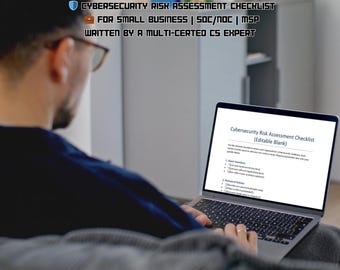 Checkliste zur Cybersicherheits-Risikobeurteilung: IT- und Informationssicherheit (PDF/DocX/Notion Template