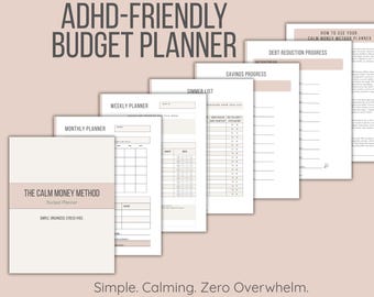 ADHD Money Planner | Bonus Savings and Debt Trackers (PDF)