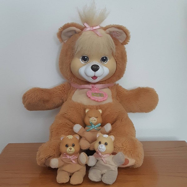 Vintage Baby Cub Surprise plushie with 3 baby cubs