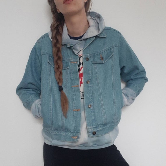 関税込み【 】Super Cropped Denim Jacket 90s Pop84 Vintage 80s 90s Crop Denim Jacket - Size S - Etsy