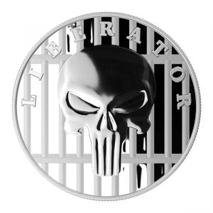 1 Oz .999 Silver Coin 2022 THE LIBERATOR Skull Proof