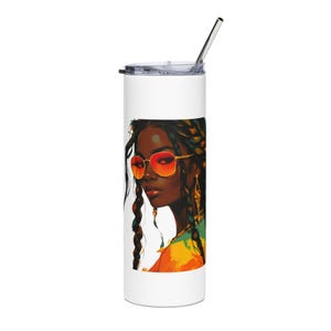Chic Stainless Steel Tumbler, 20oz - Stylish Travel Mug for Hot & Cold Drinks, Personalized Gifts, Summer Vibes, Unique Water Bottle