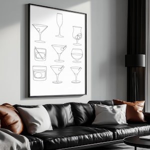 Bar Glass Collage Digital Wall Art – Instant Download in Multiple Sizes