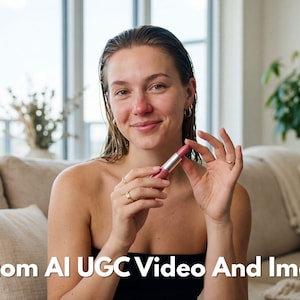 AI UGC-videoskapare, TikTok-reelsinnehåll, produktfoton (digital tjänst)
