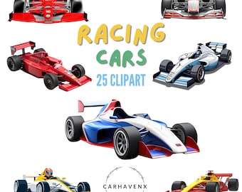Watercolor Racing Car Clipart Bundle | Sports Car PNG Pack for Crafts & Gifts