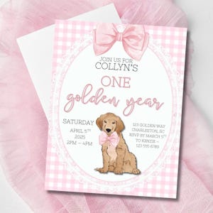 ONE Golden Year Birthday Invitation