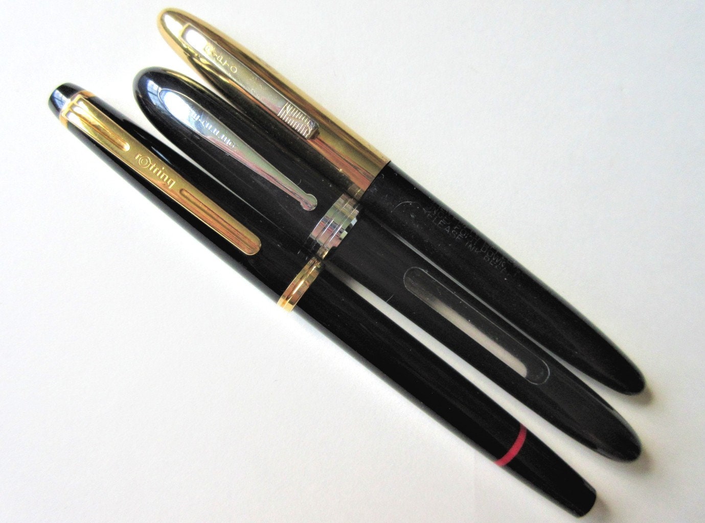 Fountain Pen Vintage Lot of 3, Rotring Renaissance, Sheaffer - Main Image