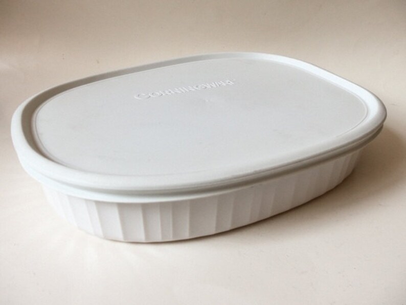 Corning Ware French White Divided Oval Casserole Dish w Etsy