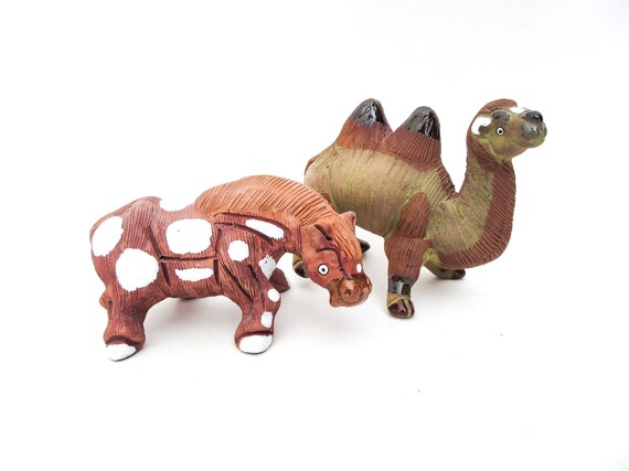 Casals Horse or Camel Sculpture Choice, Vintage Peru Pottery