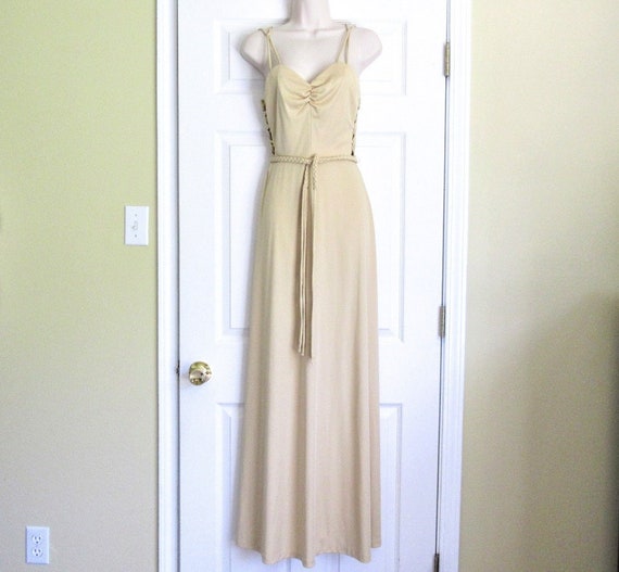 70s Disco Dress, Jody T of California Slinky Gown… - image 1