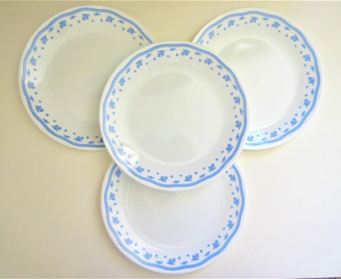 Corelle Morning Blue Dinner Plate Set of 4 Etsy