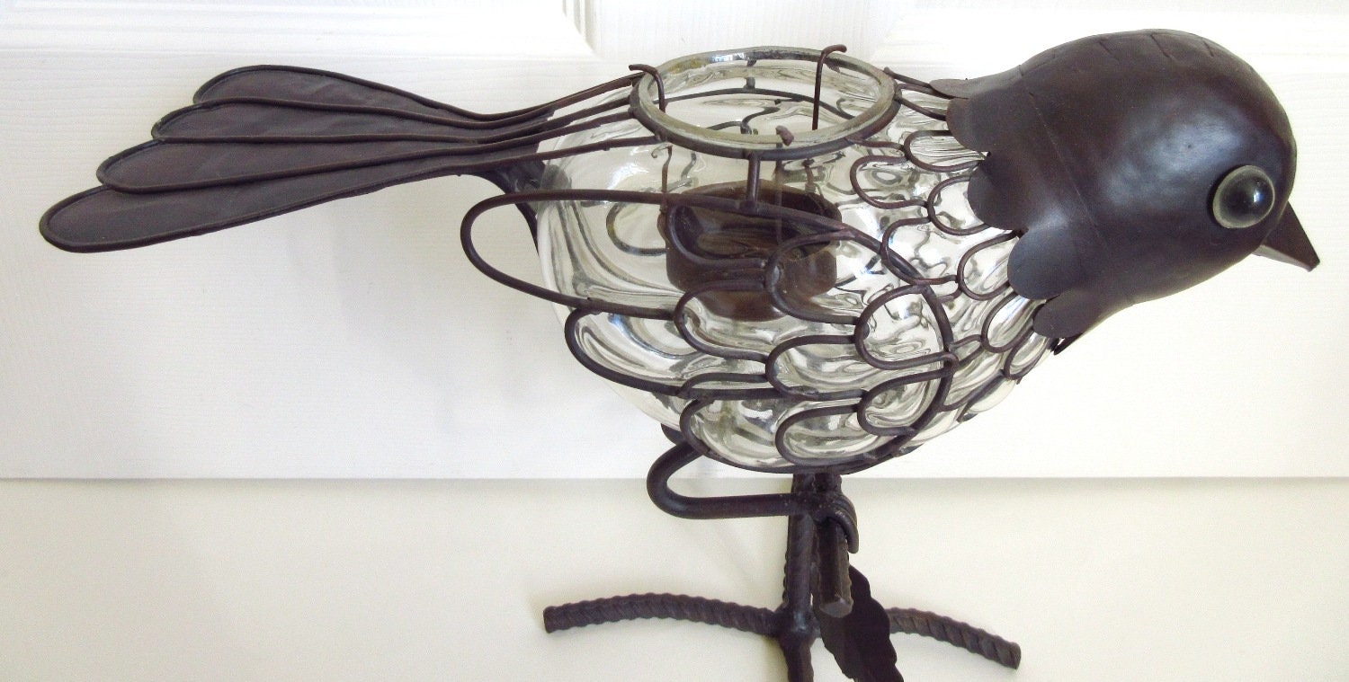 Bird Tealight Candle Holder 14 Vintage Wire & Caged Etsy