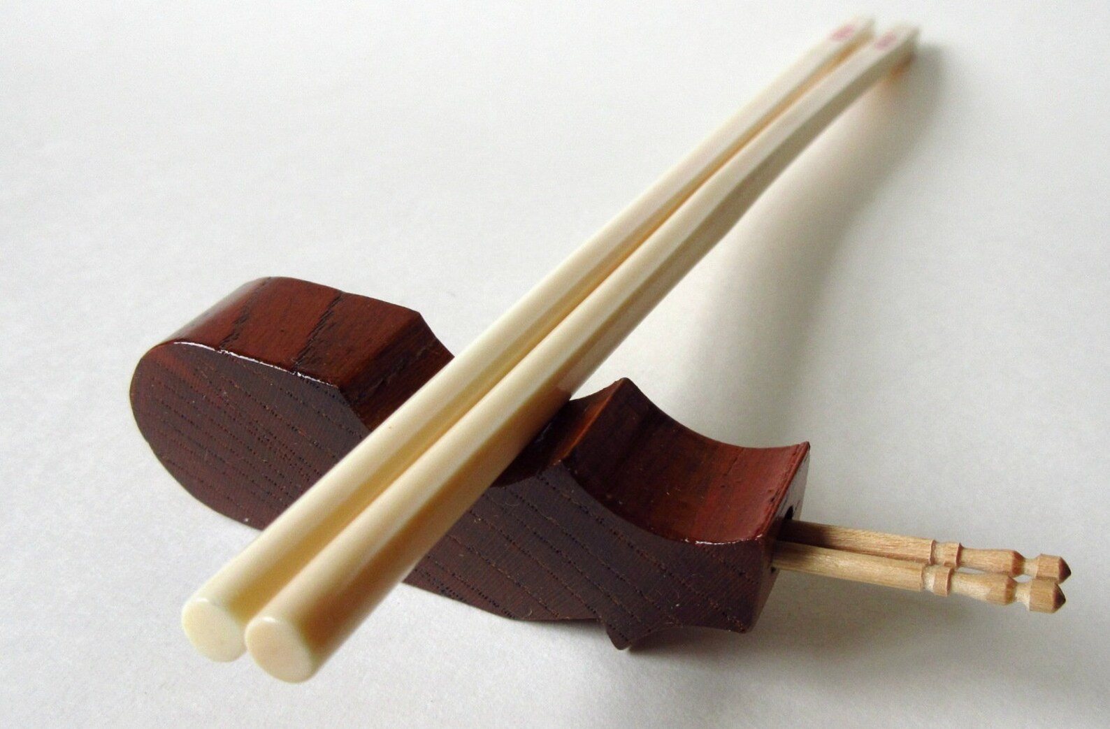 Chopstick Rest Set of 5 Carved Rosewood Toothpick Holder Etsy