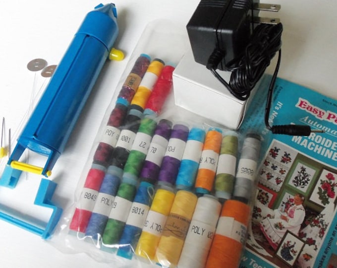 Easy Punch Embroidery Machine With AC Adapter, Thread Lot Etsy