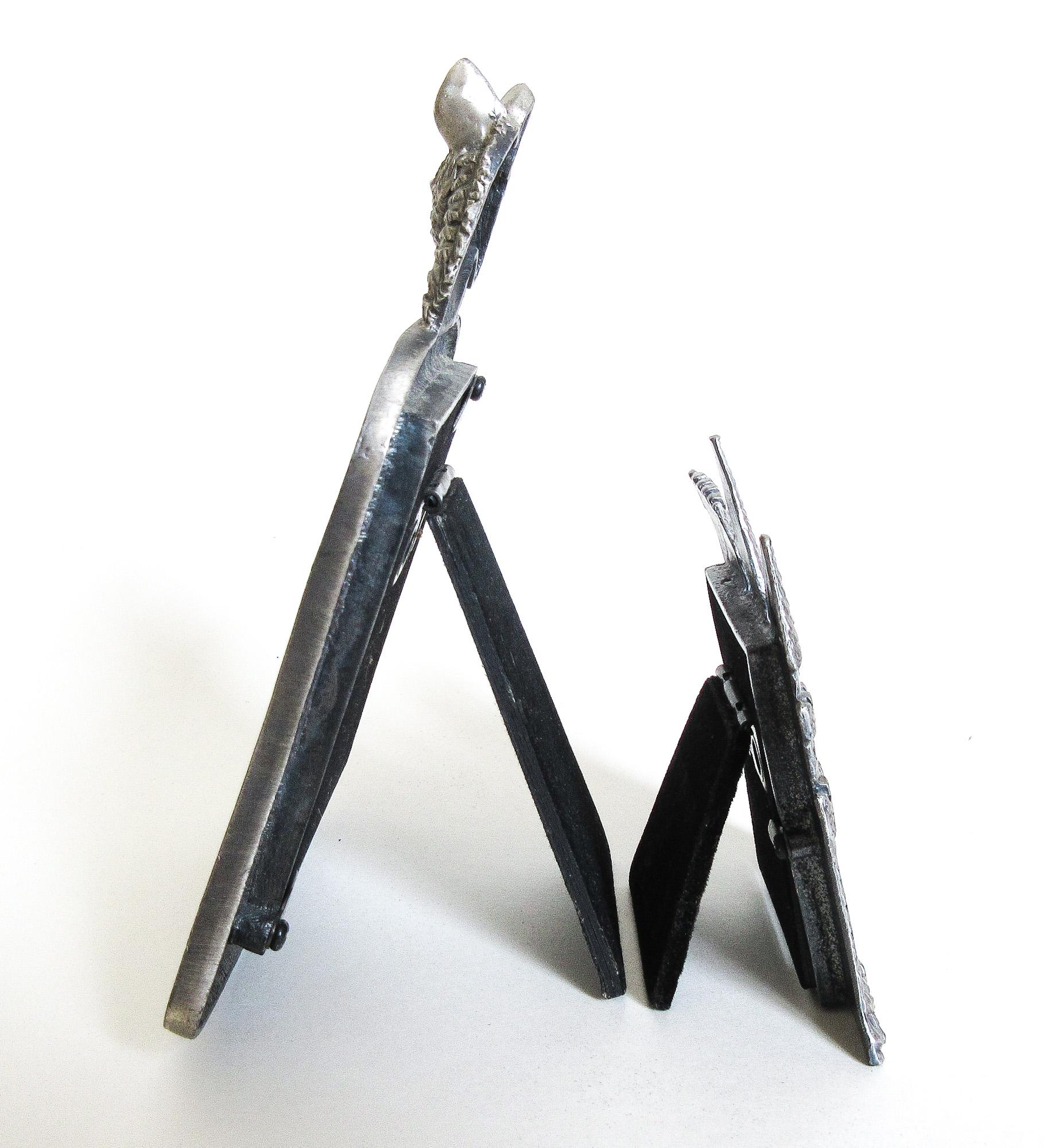Zebra & Castle Picture Frames, Vintage Pewter Lot of 2 - Etsy