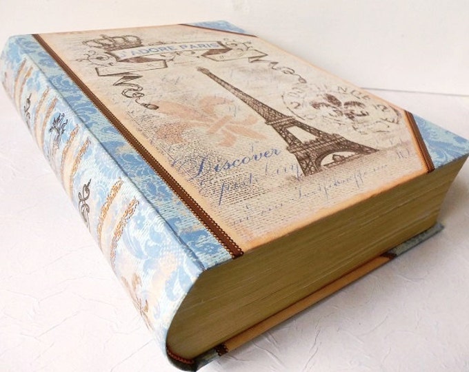 I Love Paris Book Box Eiffel Tower Large 8 1/2 X Etsy