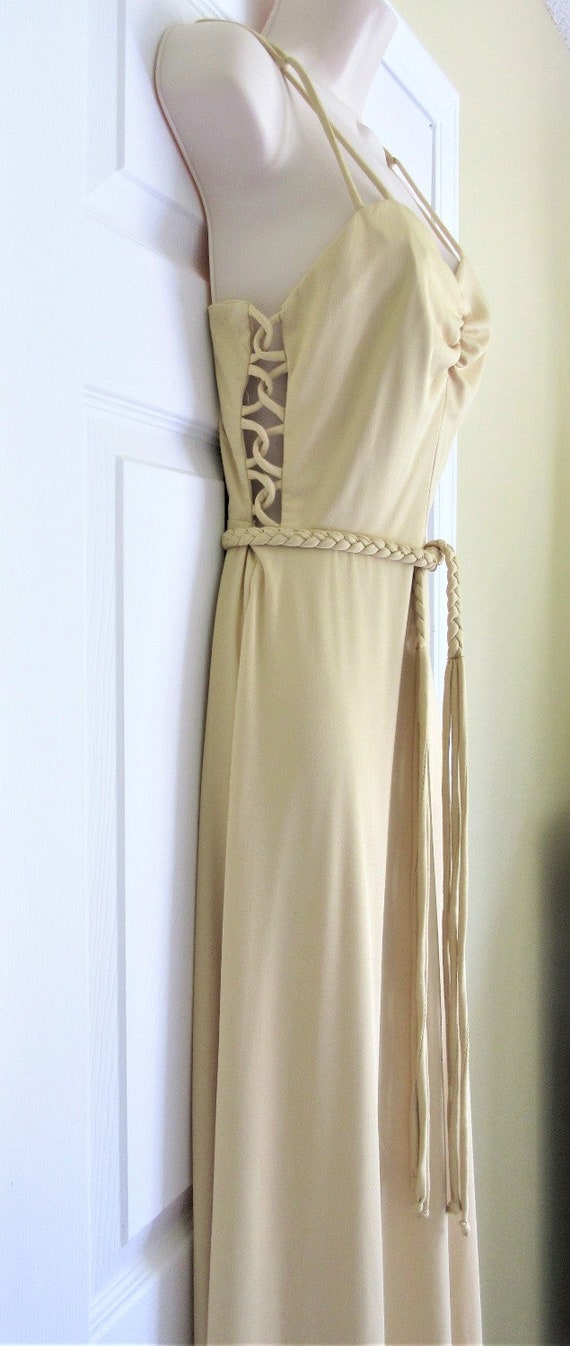 70s Disco Dress, Jody T of California Slinky Gown… - image 4