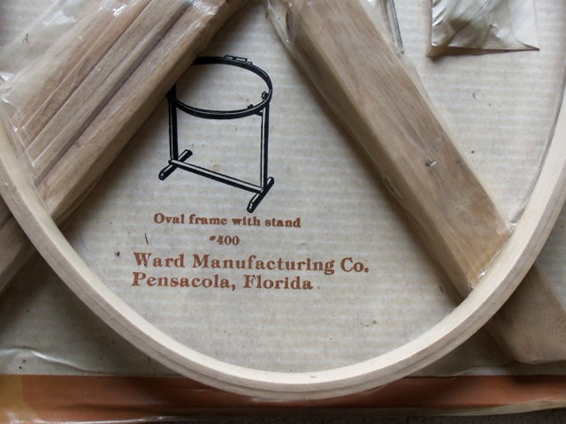 Wood Quilting Hoop with Stand 18 x 27 Oval New Etsy