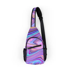 Vibrant Festival Chest Bag | Trendy Sling Bag for Festivals | Adjustable Crossbody Bag