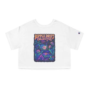 Cropped Graphic Tee | Retro Vibes | Psychedelic Art