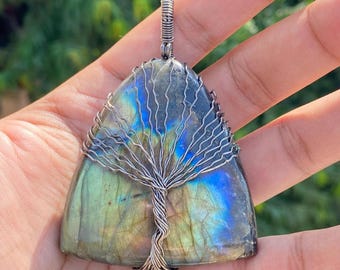 Albero Della Vita Peridoto Pietra Preziosa Filo Di Rame - Foto 3