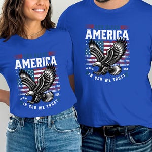 God Bless Eagle T-Shirt, Patriotic American Flag Tee, USA Pride Shirt, Bald Eagle Graphic Tee, Distressed Flag T Shirt, Patriotic Gifts