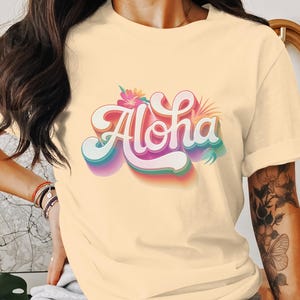 アロハTシャツ、ハワイアンシャツ、トロピカルTシャツ、ビーチバケーションTシャツ、サマーTシャツ、ハワイのお土産、アロハハワイ、フローラルTシャツ