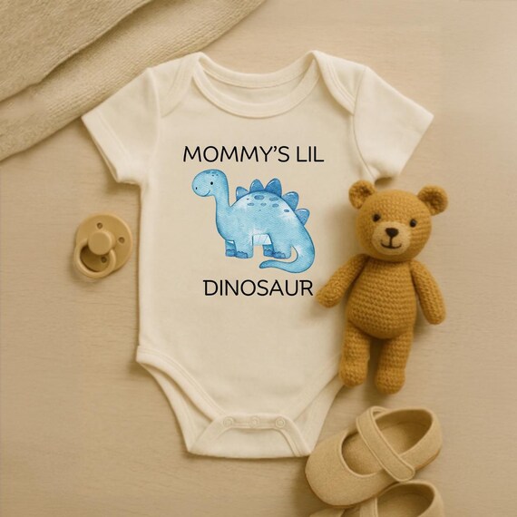 Dino Baby Onesie® Mommy's Little Dinosaur Baby Gift Bodysuit - Main Image