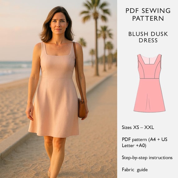 Square Neck A-line Dress Sewing Pattern PDF Printable Dress Pattern for Women Summer Dress Princess Bodice in English - Etsy New Zealand Square Neck A-line Dress Sewing Pattern PDF Printable Dress Pattern for Women Summer Dress Princess Bodice in English - Etsy New Zealand