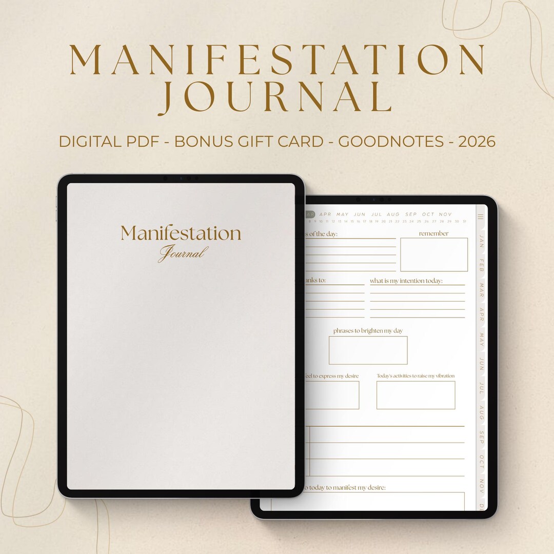 Minimalist Manifestation Journal • 300+ Pages, Undated (digital PDF) - Etsy