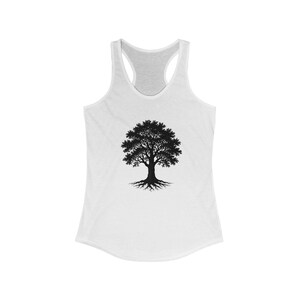 Tree Roots Women&#39;s Racerback Tank | Nature Lover Gift, Yoga Top, Eco-Friendly Apparel, Summer Wear, Casual Style