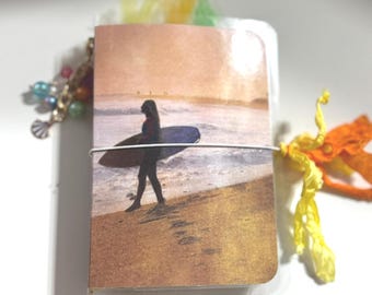Beach Themed Traveler&#39;s Notebook with 3 inserts, Travel Journal Notebook
