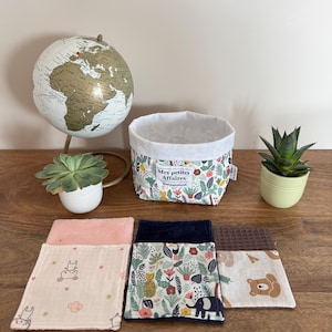 Washable wipe with basket