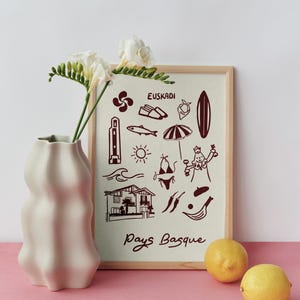 Póster del País Vasco | Ilustraciones de pósteres | Arte dibujado a mano