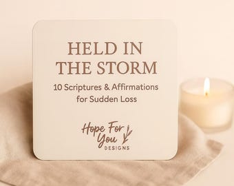 10 Christian Sympathy Gift: Scripture Cards for Grief & Loss (Printable PDF Download / PNG files)