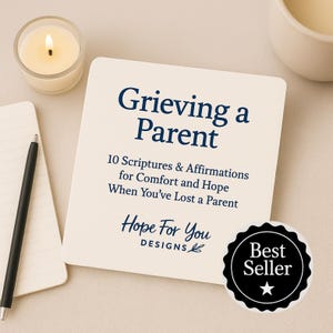 10 Christian Grief Scripture Cards: Loss of Parent, Printable Bible Verses (PDF Download / PNG files)