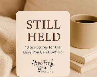 10 Bible Verse Affirmation Cards: Christian Mental Health Gift | For Days You Can't Get Up (Printable PDF Download/PNG files)