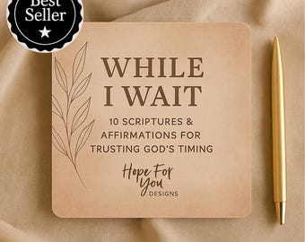 10 Bible Verse Affirmation Cards: Christian Encouragement Gift for Trusting God's Timing (Printable PDF Download/PNG files)