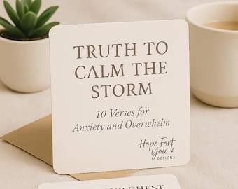 10 Printable Bible Verse Cards for Anxiety: Christian Encouragement Deck (PDF Download / PNG files)