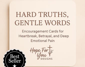 30 Bible Verse Cards for Heartbreak: Christian Affirmations (Printable PDF Download/PNG files)